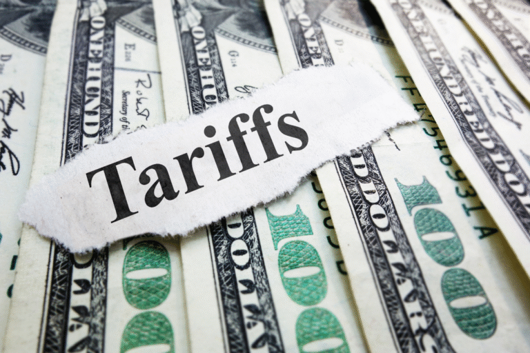 Illustration representing how tariffs and trade wars impact everyday consumer prices