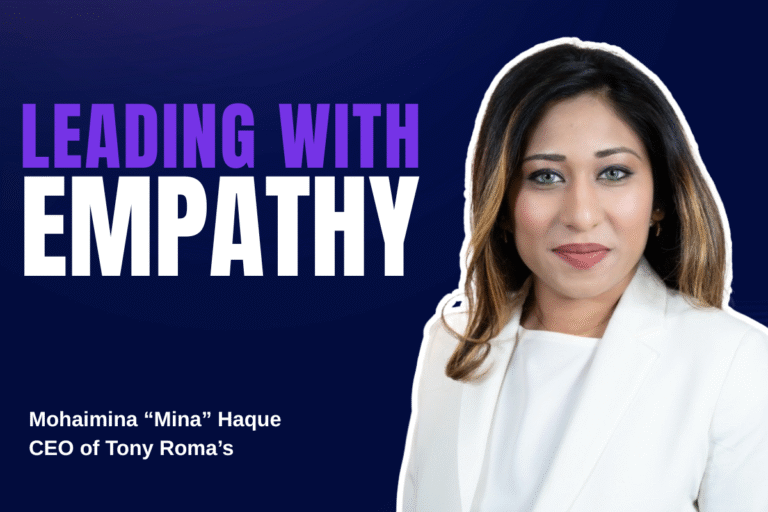 Photo of Mohaimina Haque, CEO of Tony Roma's, for the RTM Nexus leadership podcast