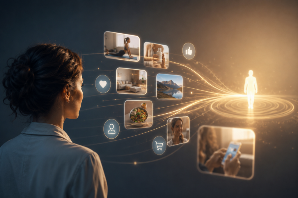 Illustration representing marketing discovery happening before a customer visits a brand's website